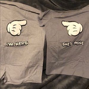 Lesbian couple Disney shirts